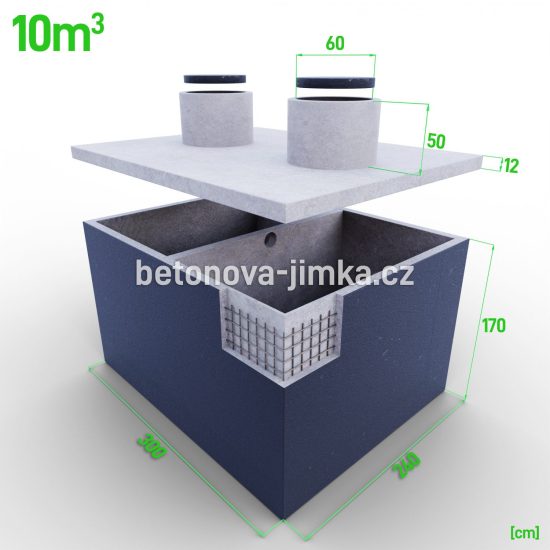 Dvoukomorová jímka 10m3