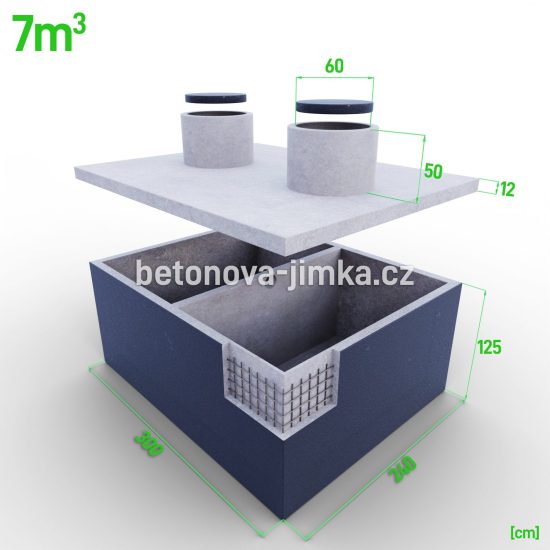 Dvoukomorová jímka 7m3