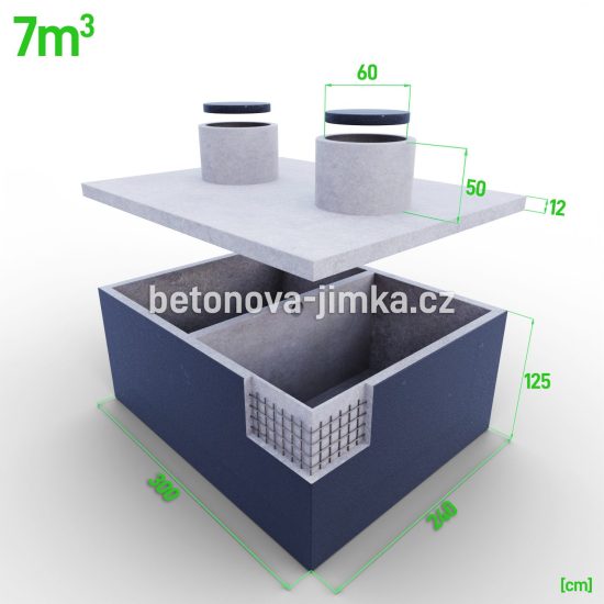 Dvoukomorová jímka 7m3