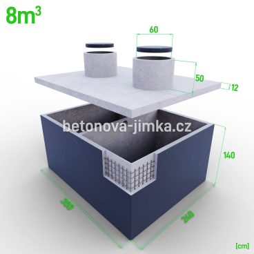 Dvoukomorová jímka 8m3