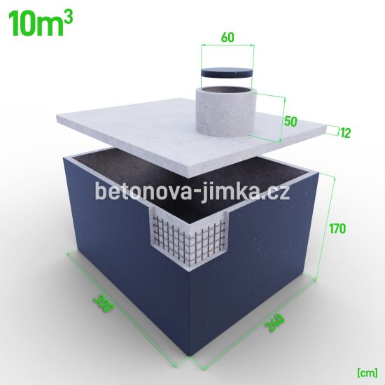 Jednokomorová jímka 10m3 - vysoká