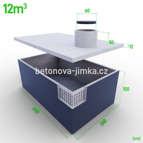 Jednokomorová jímka 12m3 - nízká