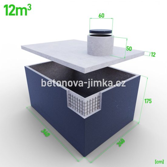 Jednokomorová jímka 12m3 - střední