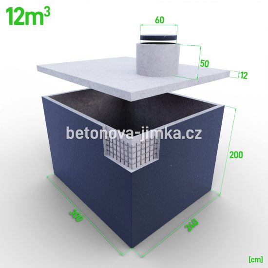 Jednokomorová jímka 12m3 - vysoká