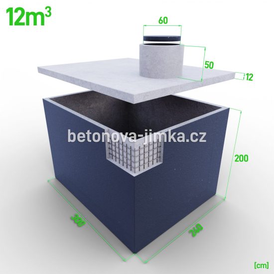 Jednokomorová jímka 12m3 - vysoká