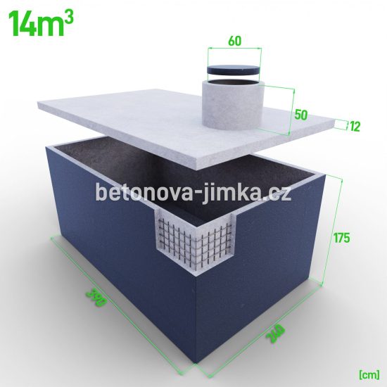 Jednokomorová jímka 14m3 - nízká