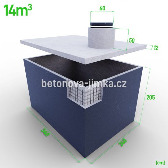 Jednokomorová jímka 14m3 - vysoká
