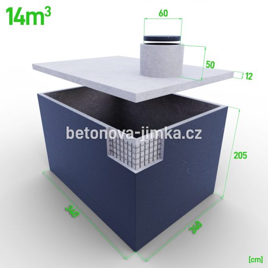 Jednokomorová jímka 14m3 - vysoká