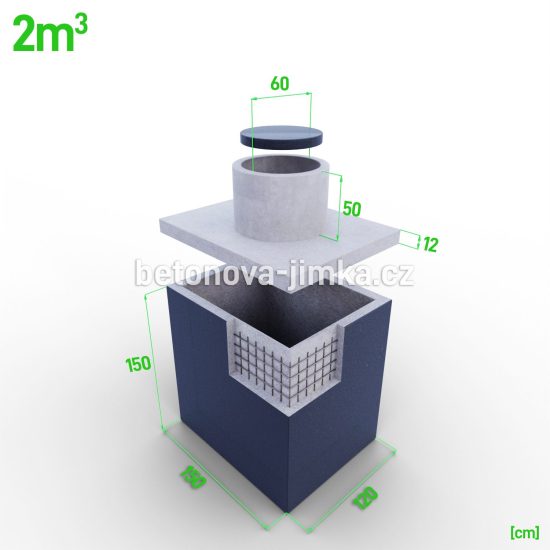 Jednokomorová jímka 2m3