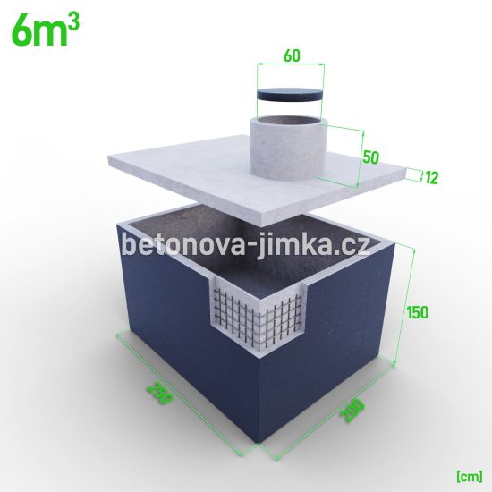 Jednokomorová jímka 6m3