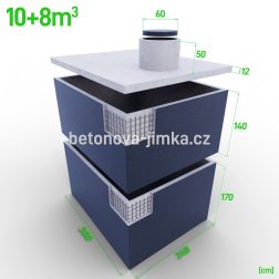 Jímka skládaná na sebe 10+8m3