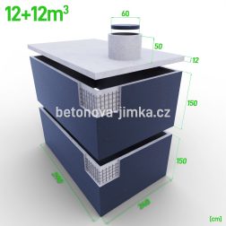 Jímka skládaná na sebe 12+12m3