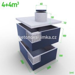 Jímka skládaná na sebe 4+4m3
