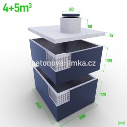 Jímka skládaná na sebe 4+5m3