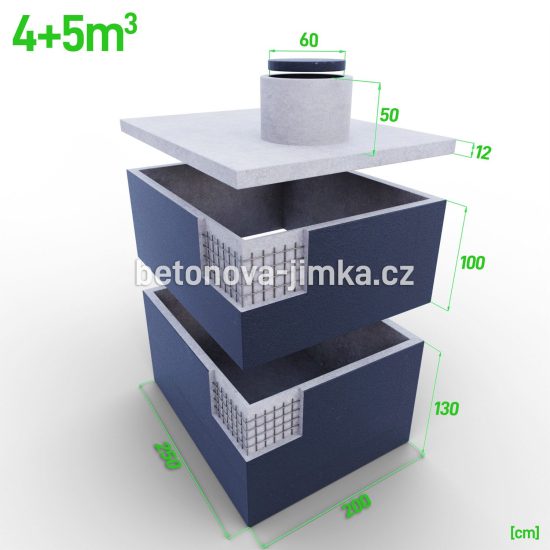 Jímka skládaná na sebe 4+5m3