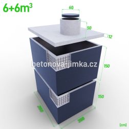 Jímka skládaná na sebe 6+6m3