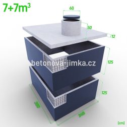 Jímka skládaná na sebe 7+7m3