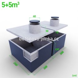 Jímka spojená vedle sebe 5+5m3