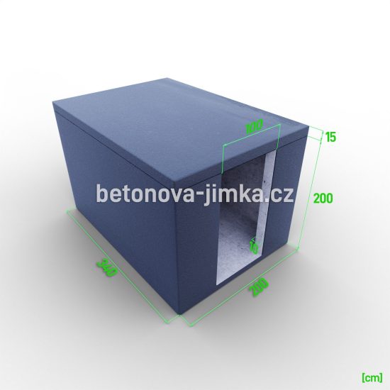 Sklep s bočním vchodem - 340x200x200