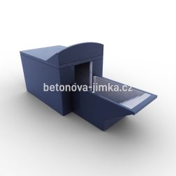 Sklep s bočním vchodem + stěna + rovné schody