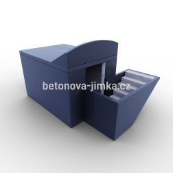 Sklep s bočním vchodem + stěna + schody levé